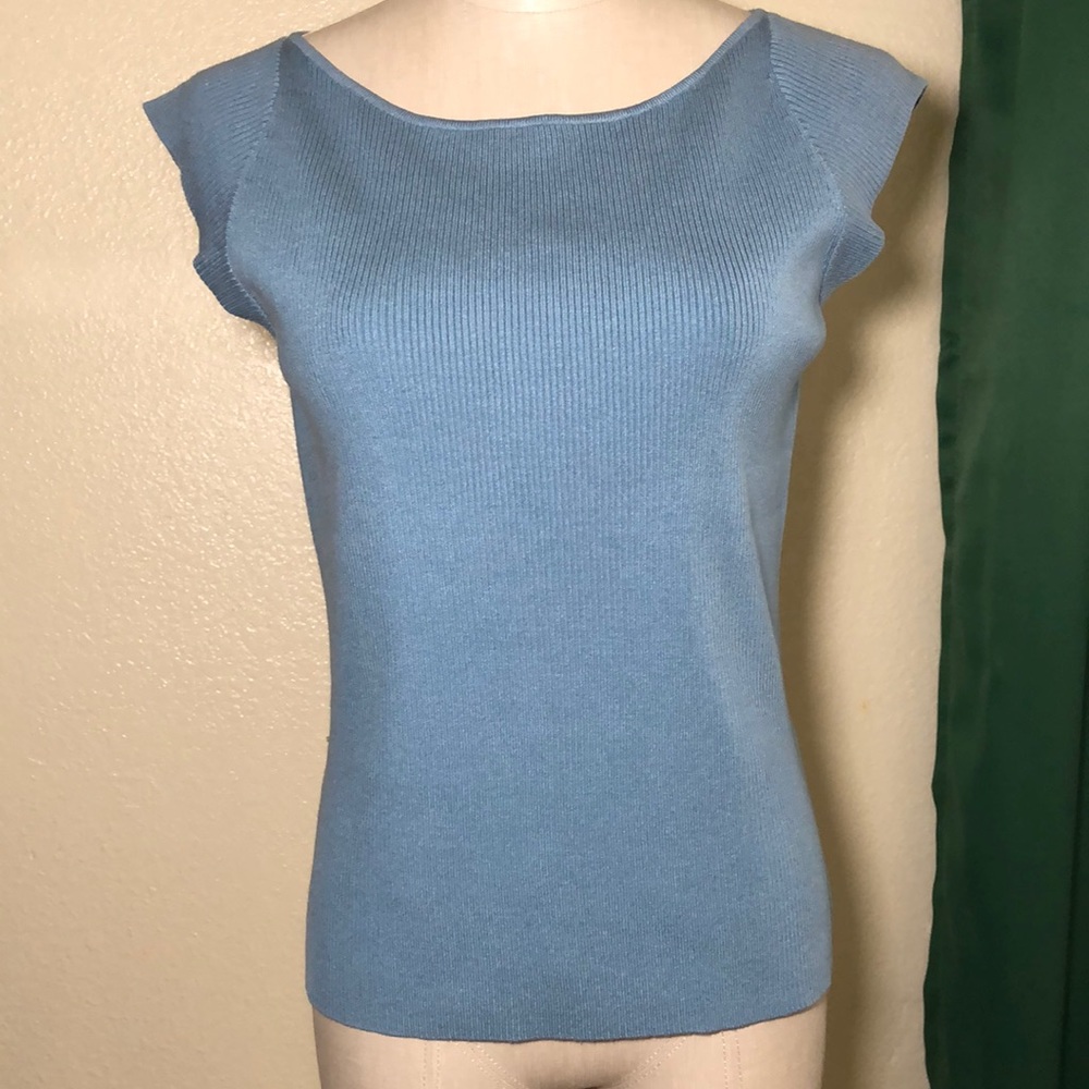 Pretty Sky Blue Sleeveless Top